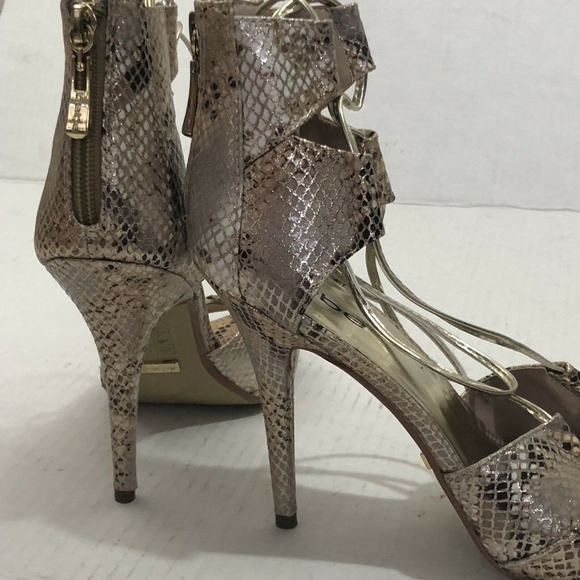 Bebe Snakeskin Pattern Heels - Picture 6 of 9